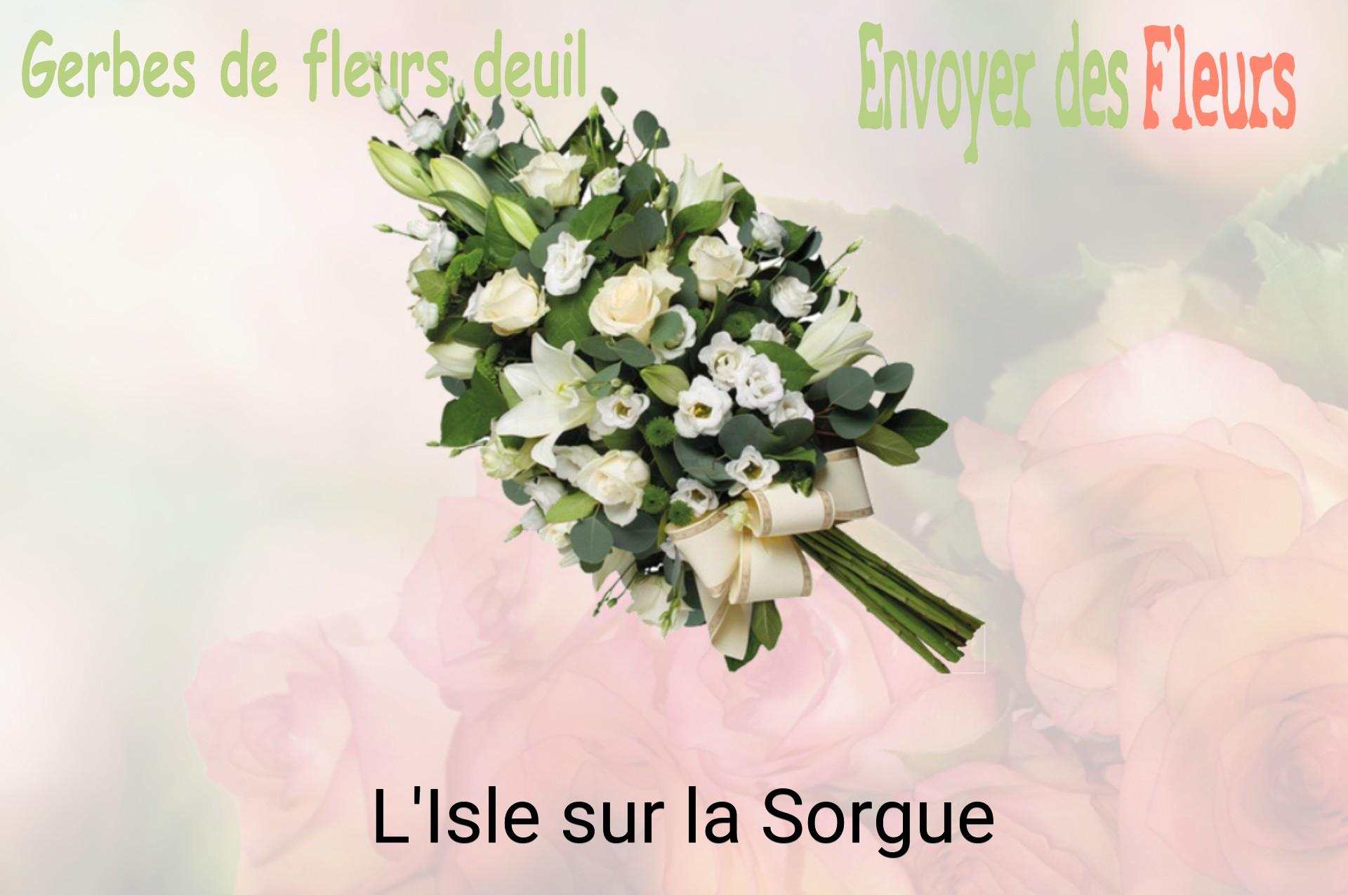 Gerbe de fleurs de deuil livrée à L'Isle-sur-la-Sorgue